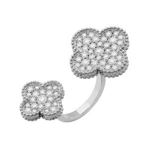 Van Cleef & Arpels Magic Alhambra Diamond Ring SZ 52/6.0